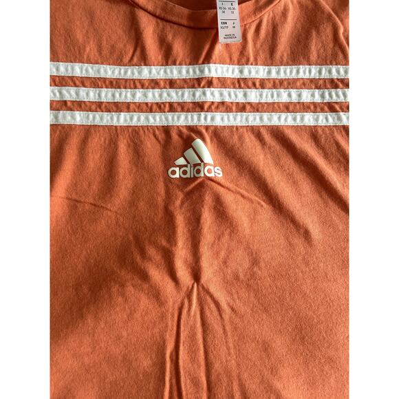 Women Adidas Crop Shirt Pink Size XS Pre Owned - Picture 2 of 4